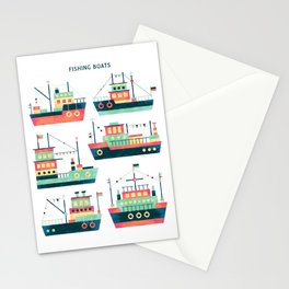 FISHING BOATS Stationery Card