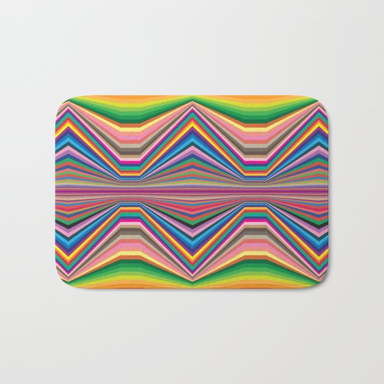 Colorful optic work Bath Mat