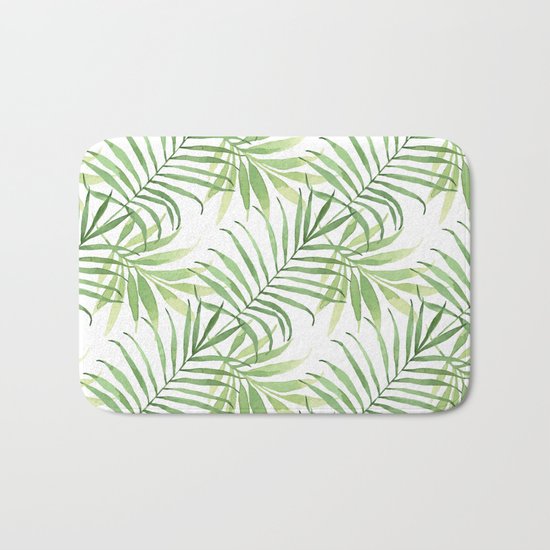 Tropical Branches Pattern 05 Bath Mat