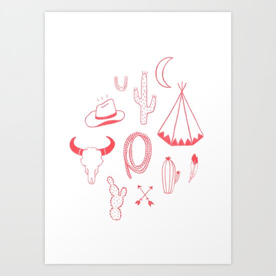 Cowboys & Indians Art Print