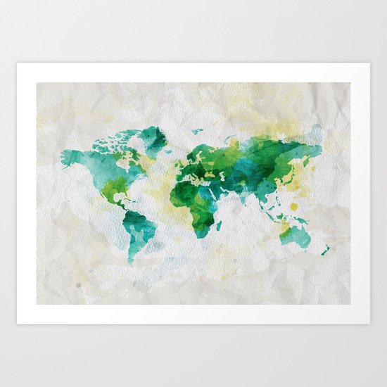 World Map Art Print