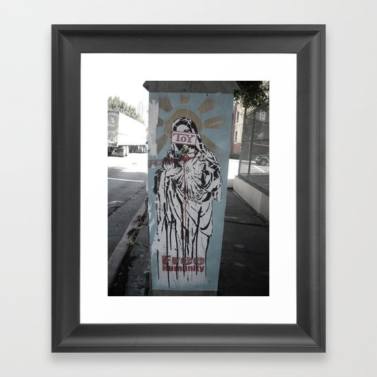 free humanity of toys Framed Art Print