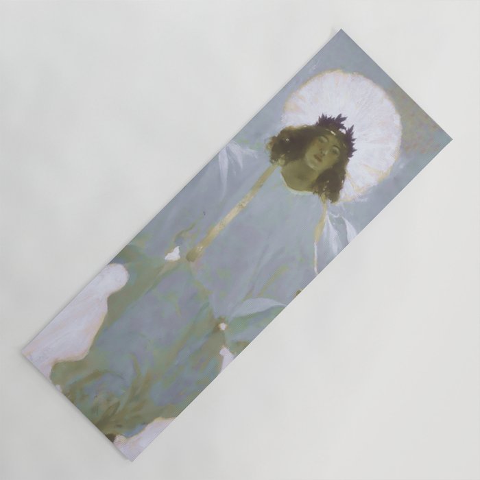 “Why Seek Ye The Living” Angel by Howard Pyle Yoga Mat