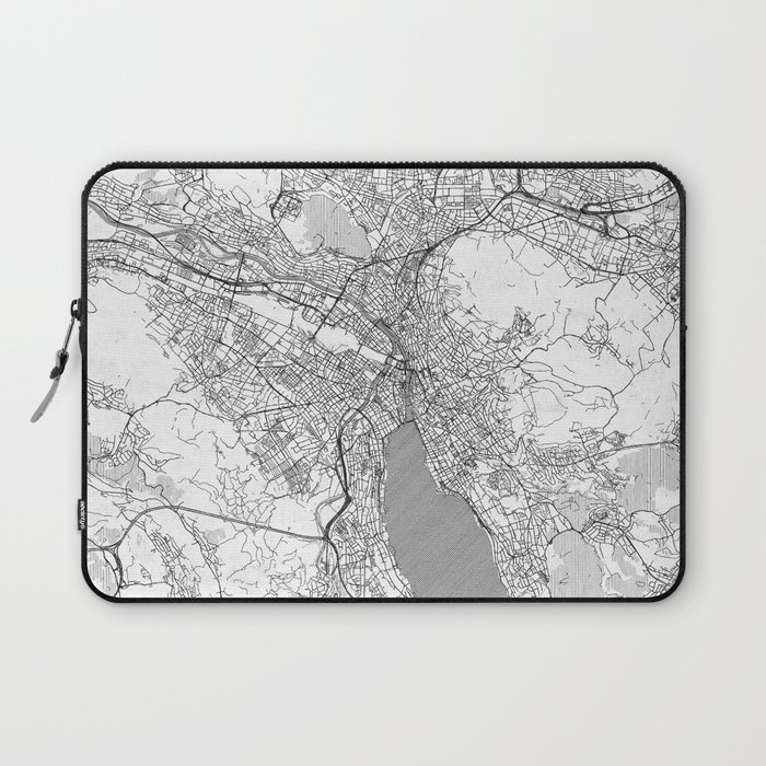 Zurich Map Line Laptop Sleeve