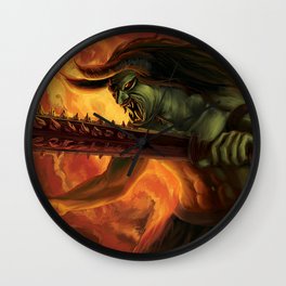 Oni with an Iron Club Character Creature Demon Wall Clock