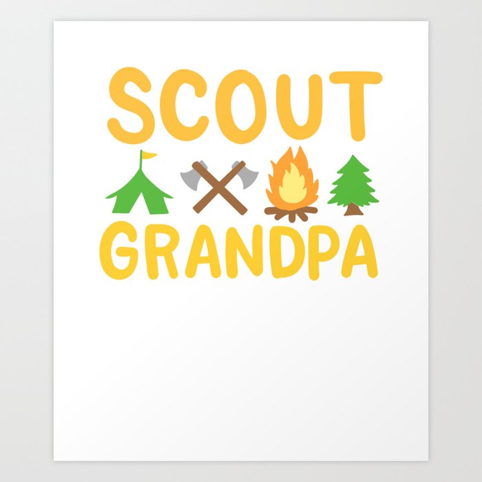 Scout Grandpa Art Print