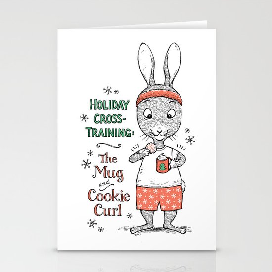 Holiday Curls Stationery Cards