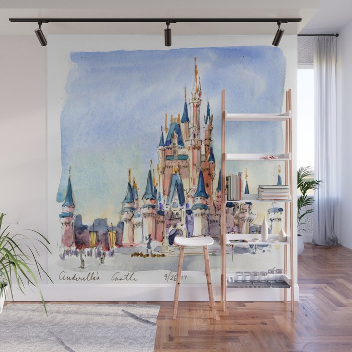 Cinderella S Castle Wall Mural By Ramblingsketcher