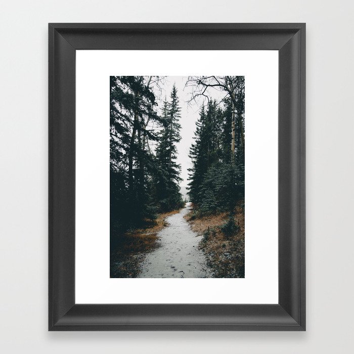 Winter Walk in the Trees Framed Art Print