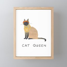 Siamese Cat Queen Framed Mini Art Print