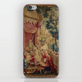 Antique 18th Century Chinoiserie Louis XIV Beauvais Tapestry iPhone Skin