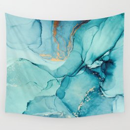 Abstract Turquoise Art Print By LandSartprints Wall Tapestry