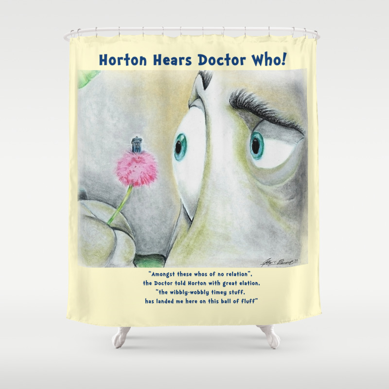 Dr.Seuss Horton Hears A Who Print Polyester Waterproof Bathroom Shower Curtain 