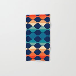 70s Colored Ethnic Pattern Hand & Bath Towel