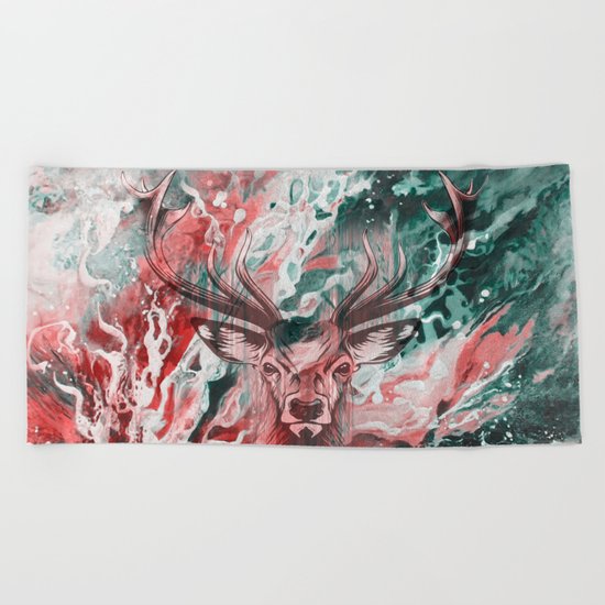 Deer's Scream Beach Towel