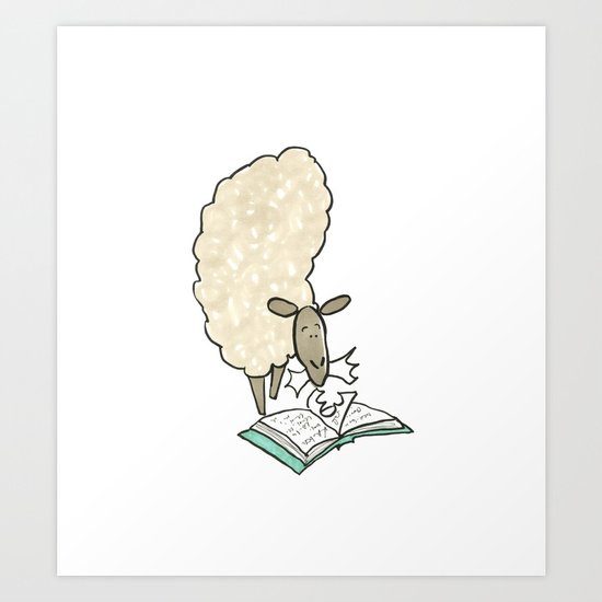 Hungry Sheep Art Print
