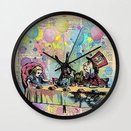Tea Party Celebration - Alice In Wonderland Wall Clock