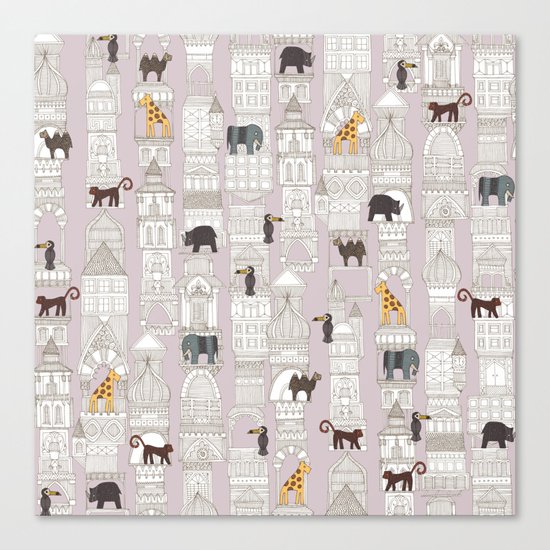 urban jungle blush pink Canvas Print