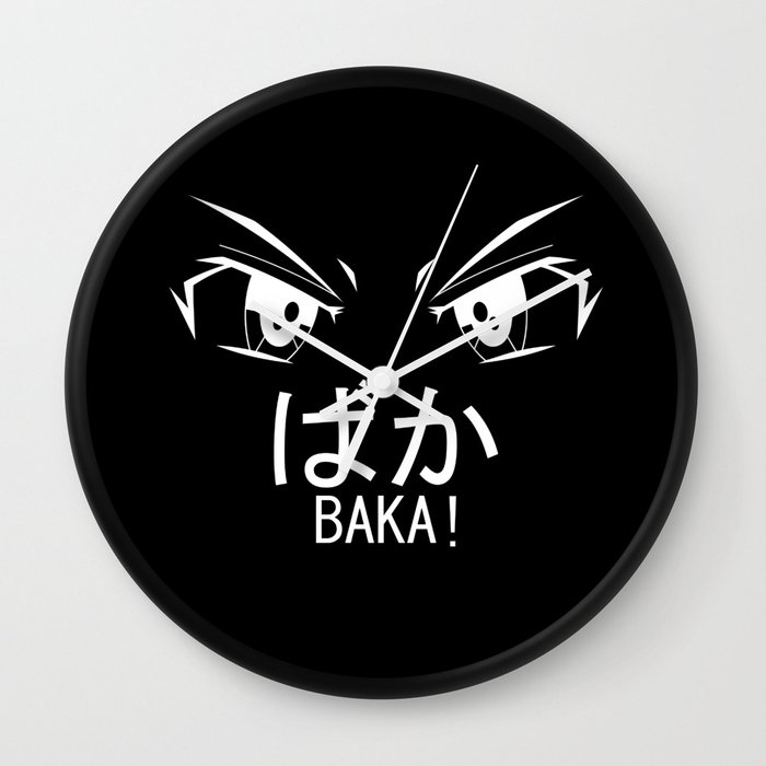 Anime Eyes Kawaii Otaku Pastel Goth Baka Aesthetic Gift Wall Clock By Pubeast Society6