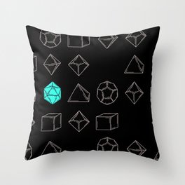 Dungeons and Dragons Dice Throw Pillow