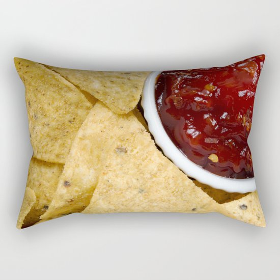 Nachos and Chilli Dip Overhead Rectangular Pillow