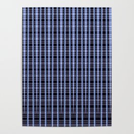 Purple And Blue Modern Plaid Pattern Poster