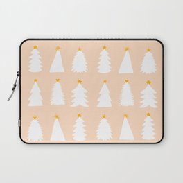 Christmas Tree Pattern on Peach Laptop Sleeve