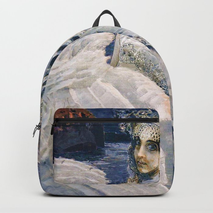 The swan princess female ballet swan lake still life portrait painting by Mikhail Vrubel Backpack