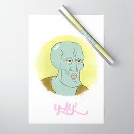 Handsome squidward Wrapping Paper