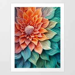 Dhalia flower Art Print