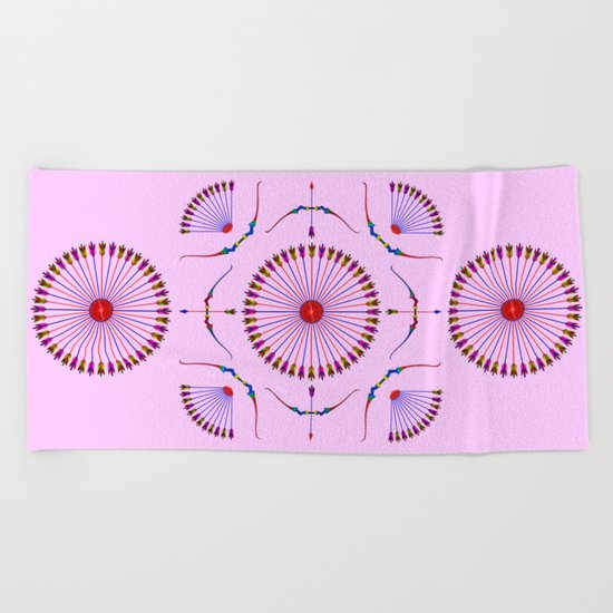 Bows and Arrows Design Beach Towel