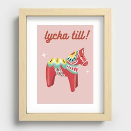 Dala Horses Recessed Framed Print