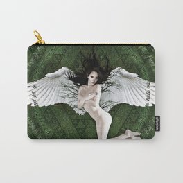 Fallen Carry-All Pouch | Angel, Graphicdesign, White, Fallen, Collage, Devil, Tree, Darkness, Free, Beautiful 
