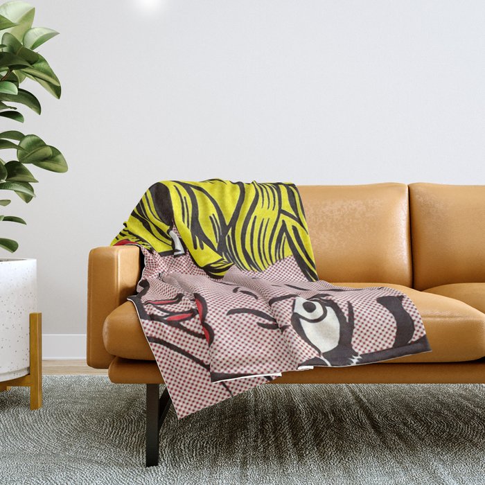 Roy Lichtenstein and American Pop Art Throw Blanket