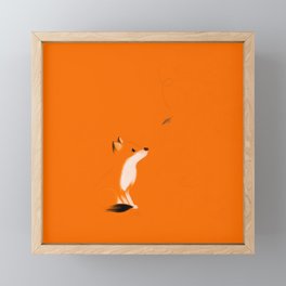 A little fox in autumn Framed Mini Art Print