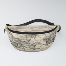 Trotters on the grand circuit- warming up, Vintage Print Fanny Pack