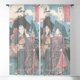 The Dancer Sankatsu (Utagawa Kuniyoshi) Sheer Curtain