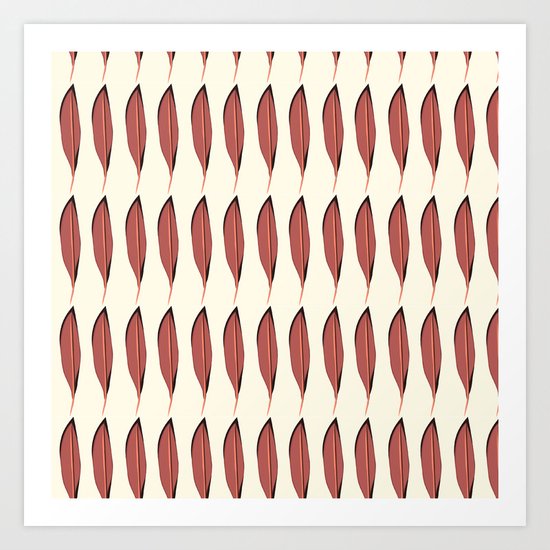 Vintage feather Art Print
