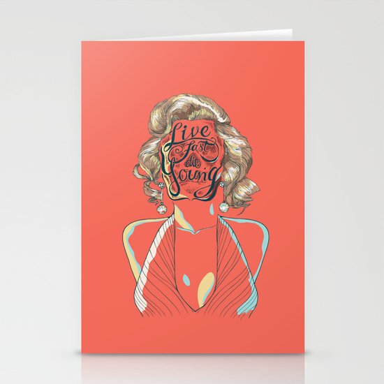 Live Fast Die Young Stationery Cards