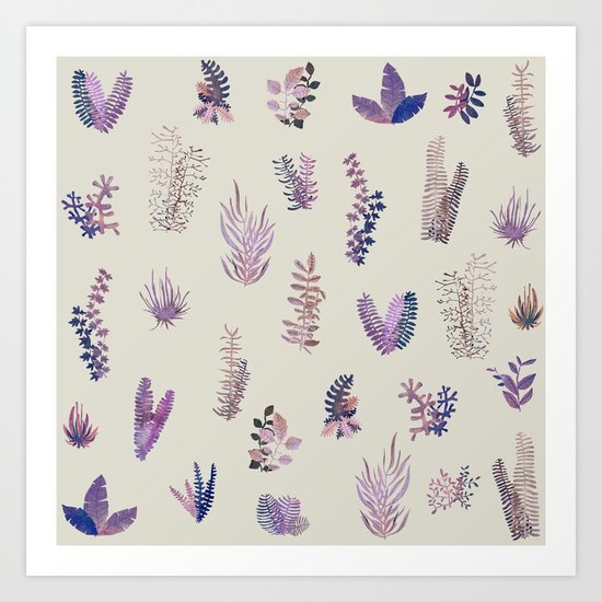 pink garden at day Art Print