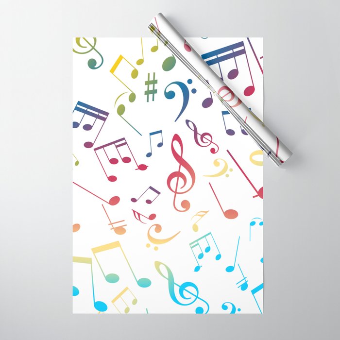 Musical Notes 5 Wrapping Paper by Kamelia_12
