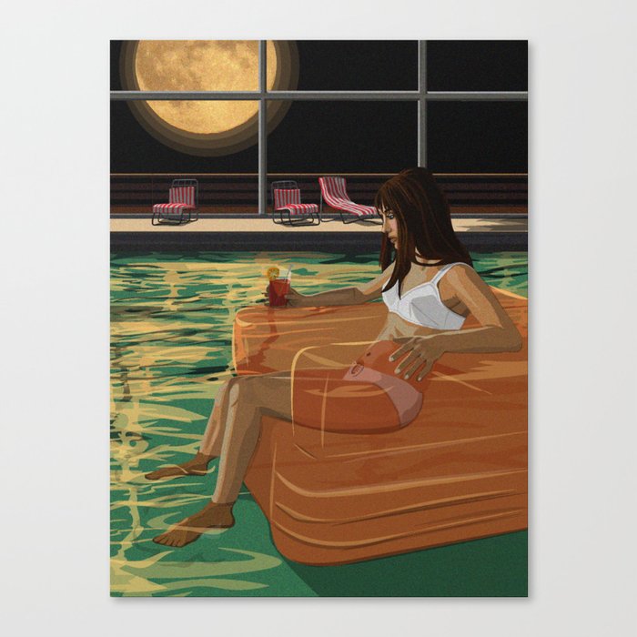 Pool Party For One Canvas Print