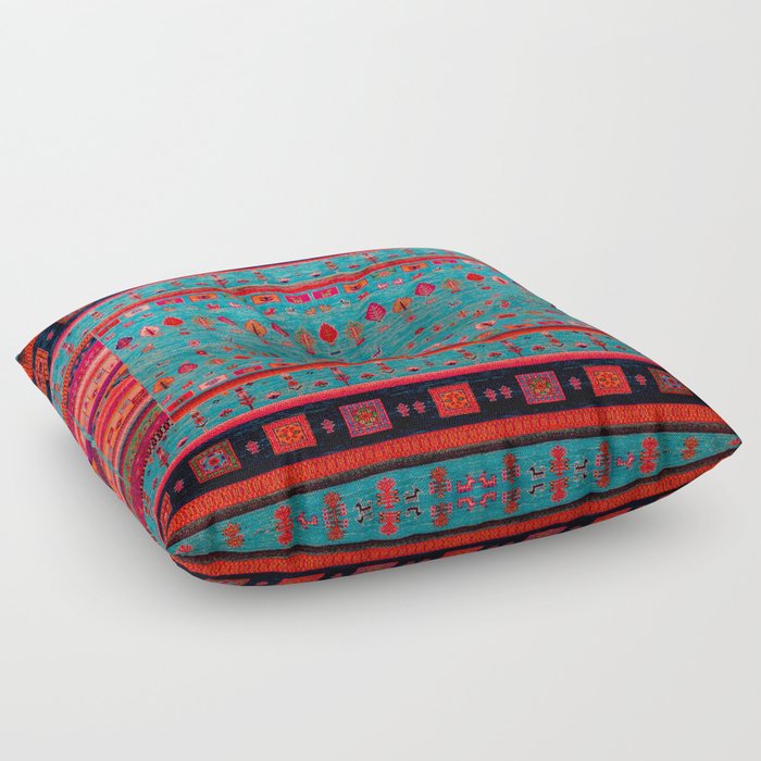 Traditional Berber Bohemian Moroccan Handmade Fabric Style Fall Autumn Color Inspiration Floor Pillow