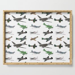 Multiple WW2 Airplanes Serving Tray