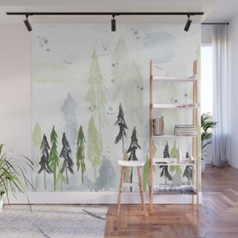 Into the Woods Woodland Scene Wall Mural
