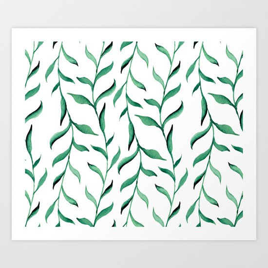 Green branches Art Print