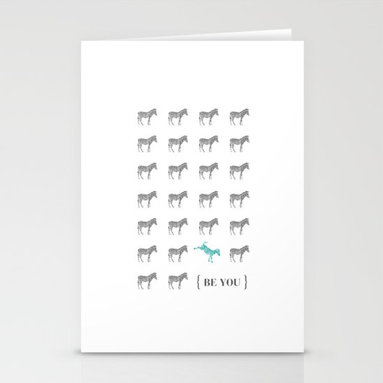 Be You - Zebra Print Stationery Cards