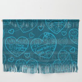 Blue Love Heart Collection Wall Hanging