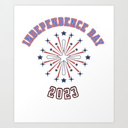 Explosive Celebration: Independence Day 2023 Art Print
