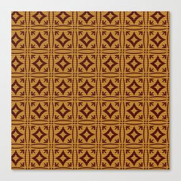 Maroon and Gold Pattern No3 Canvas Print